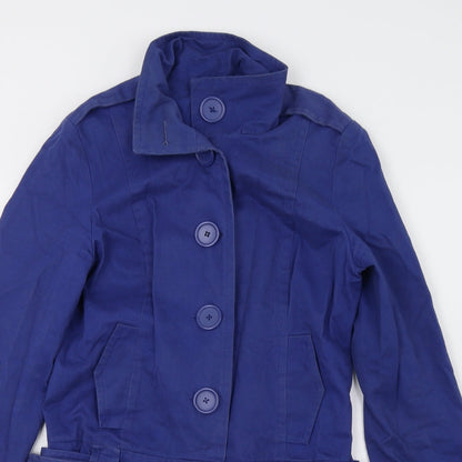 New Looki Womens Blue   Pea Coat Coat Size 12