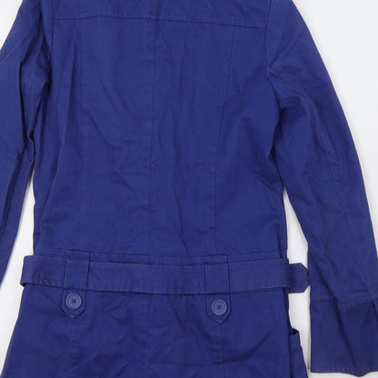 New Looki Womens Blue   Pea Coat Coat Size 12