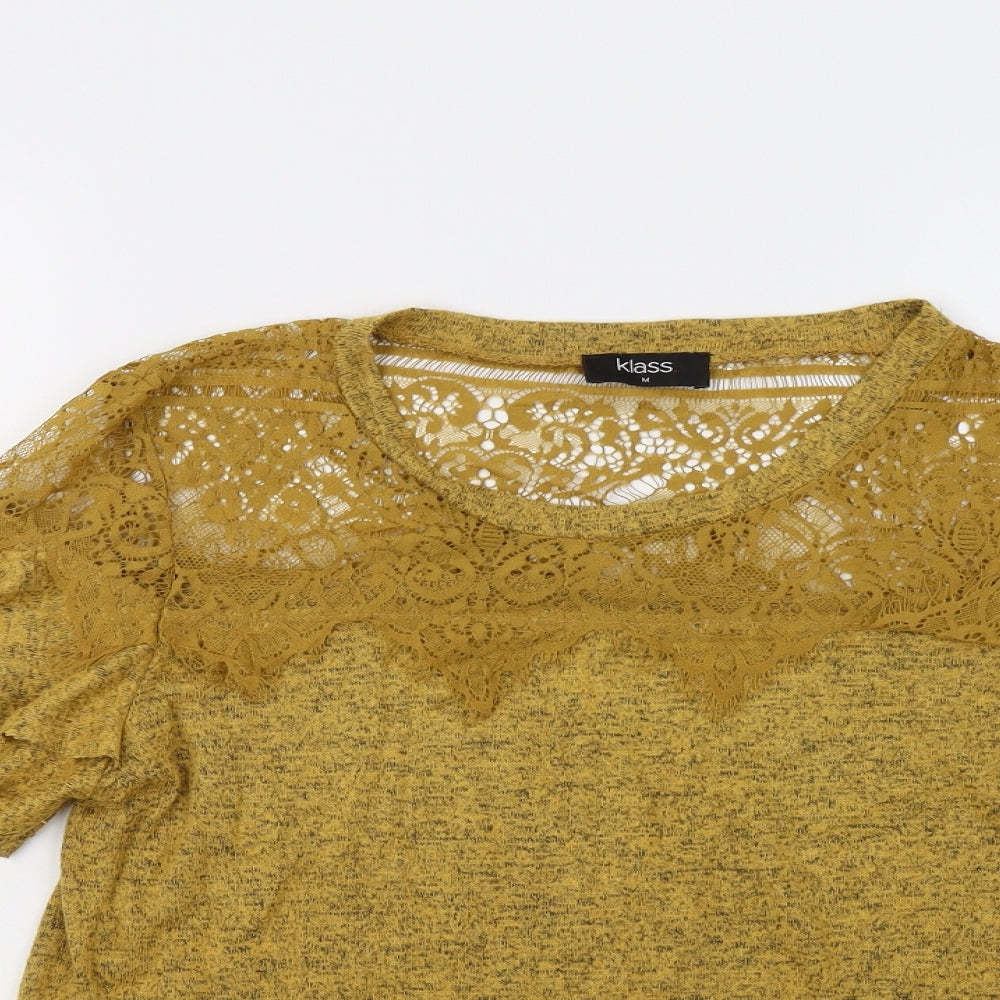 Womens UK Size M Klass Yellow Pullover Jumper