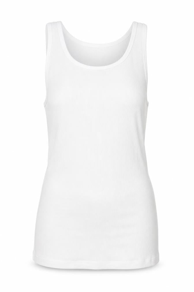 Womens UK Size XL Preworn White Basic Tank
