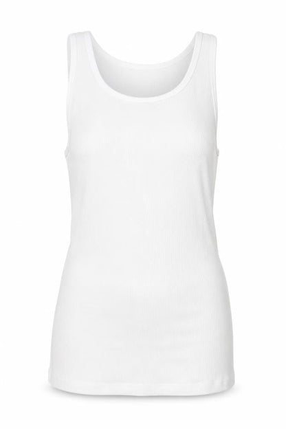 Womens UK Size XL Preworn White Basic Tank