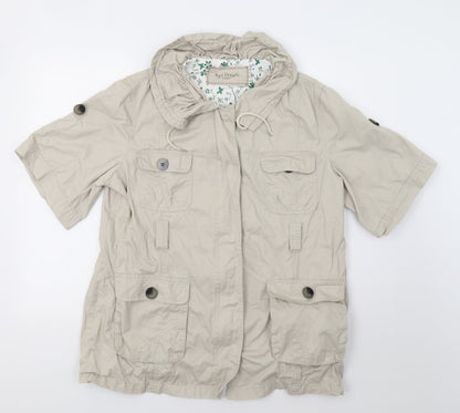 E-vie Womens Beige  Canvas Jacket  Size 18