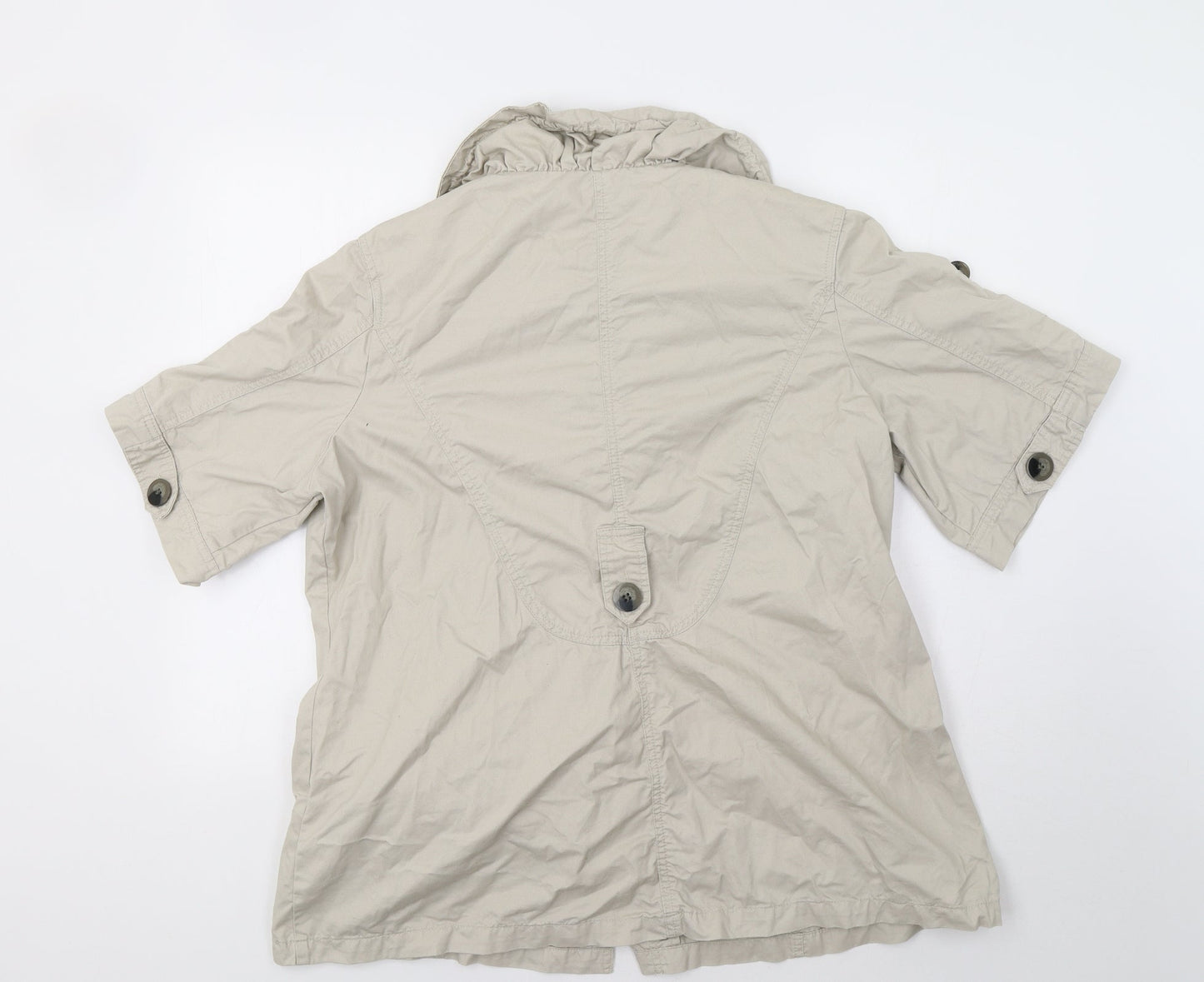 E-vie Womens Beige  Canvas Jacket  Size 18