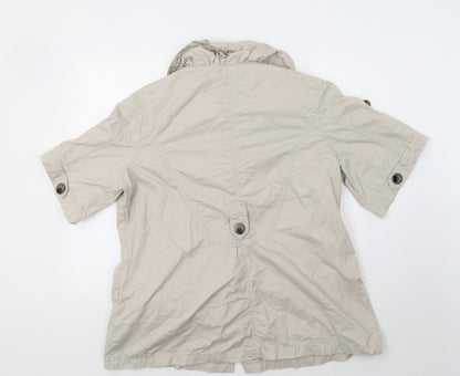 E-vie Womens Beige  Canvas Jacket  Size 18