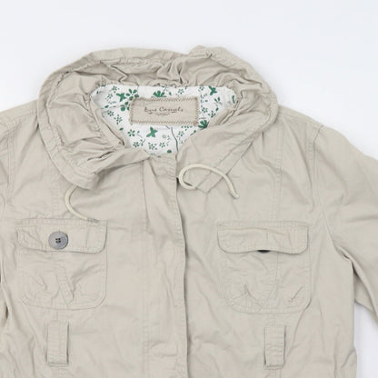 E-vie Womens Beige  Canvas Jacket  Size 18
