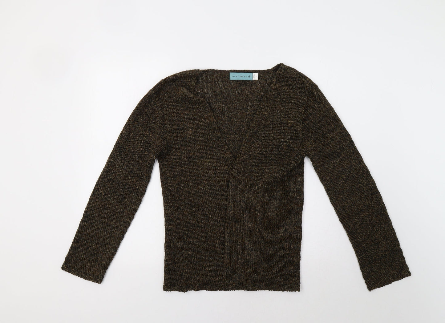 Mermaid Womens Green  Knit Cardigan Jumper Size S