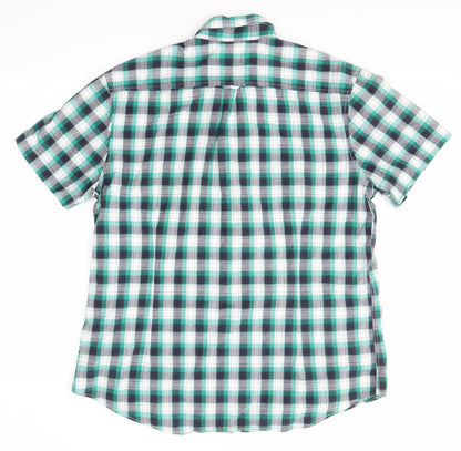 Burton Mens Green Check   Button-Up Size XL
