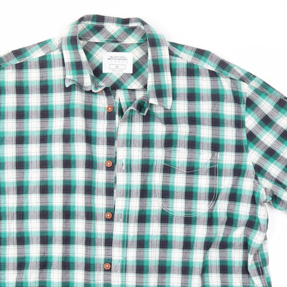 Burton Mens Green Check   Button-Up Size XL