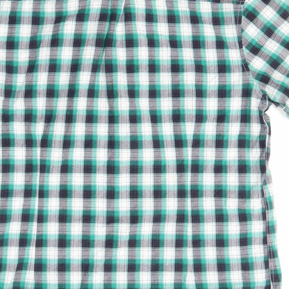 Burton Mens Green Check   Button-Up Size XL