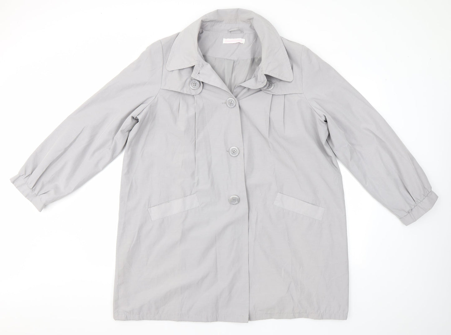 Womens UK Size 16 Casual Comfort Grey Overcoat