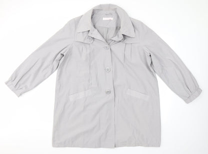 Womens UK Size 16 Casual Comfort Grey Overcoat