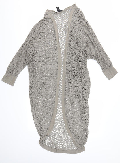 Womens UK Size 10 Izabel LONDON Grey Cardigan Jumper
