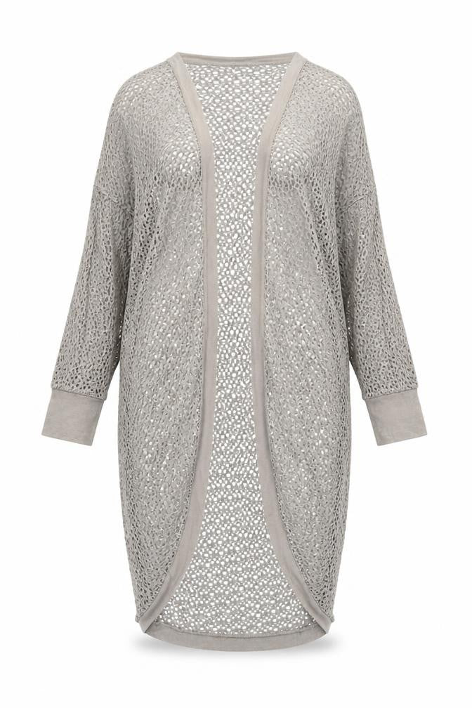 Womens UK Size 10 Izabel LONDON Grey Cardigan Jumper