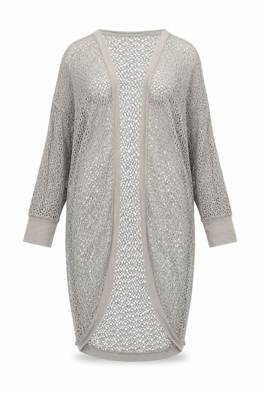 Womens UK Size 10 Izabel LONDON Grey Cardigan Jumper
