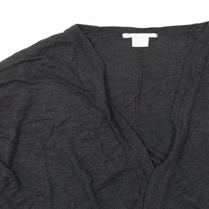 H&M Womens Grey   Cardigan Jumper Size M