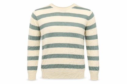 Front view of Mix men’s multicoloured striped jumper, size L
