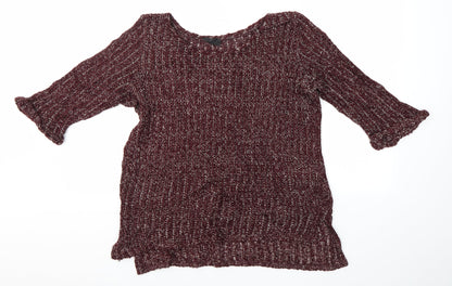 Womens UK Size 8 Topshop Brown Pullover Jumper