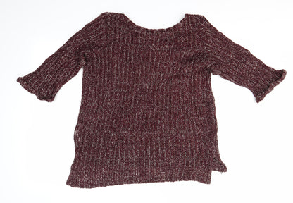 Womens UK Size 8 Topshop Brown Pullover Jumper