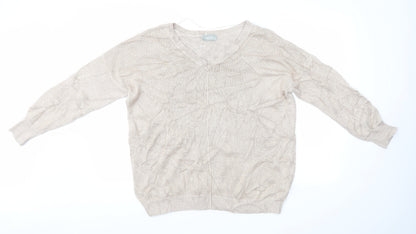 Womens UK Size M Wallis Gold Pullover Jumper