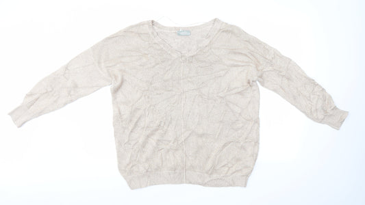 Womens UK Size M Wallis Gold Pullover Jumper