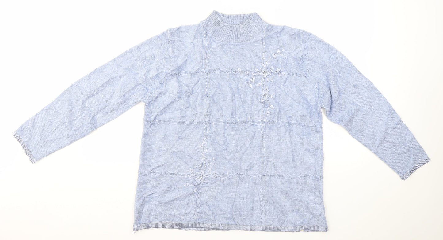 Womens UK Size L Fay Louise Blue Pullover Jumper