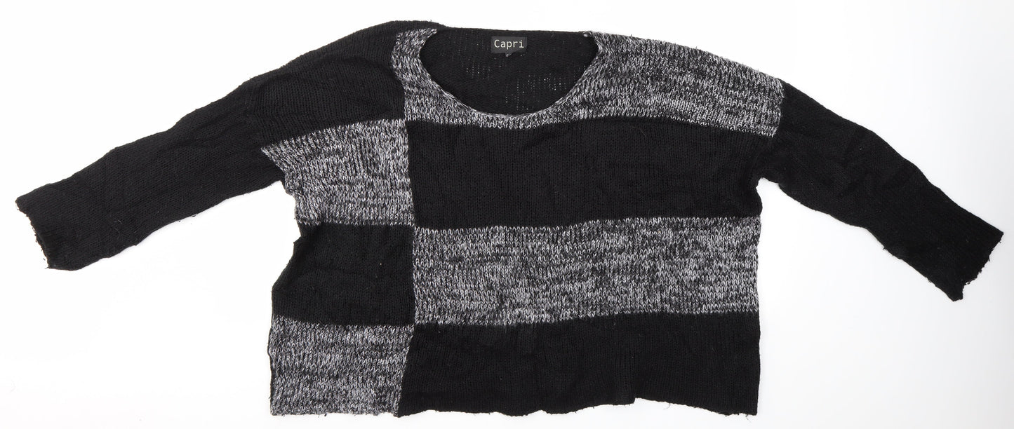 Womens UK Size S Capri Black Pullover Jumper