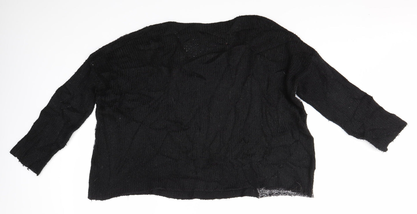 Womens UK Size S Capri Black Pullover Jumper