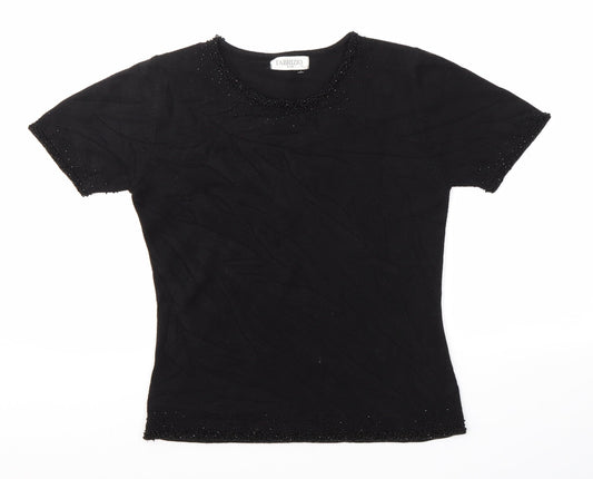 Womens UK Size S Fabrizio Black Pullover Jumper