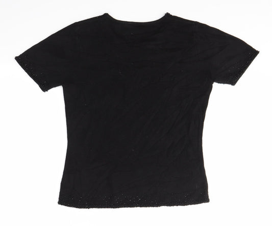 Womens UK Size S Fabrizio Black Pullover Jumper