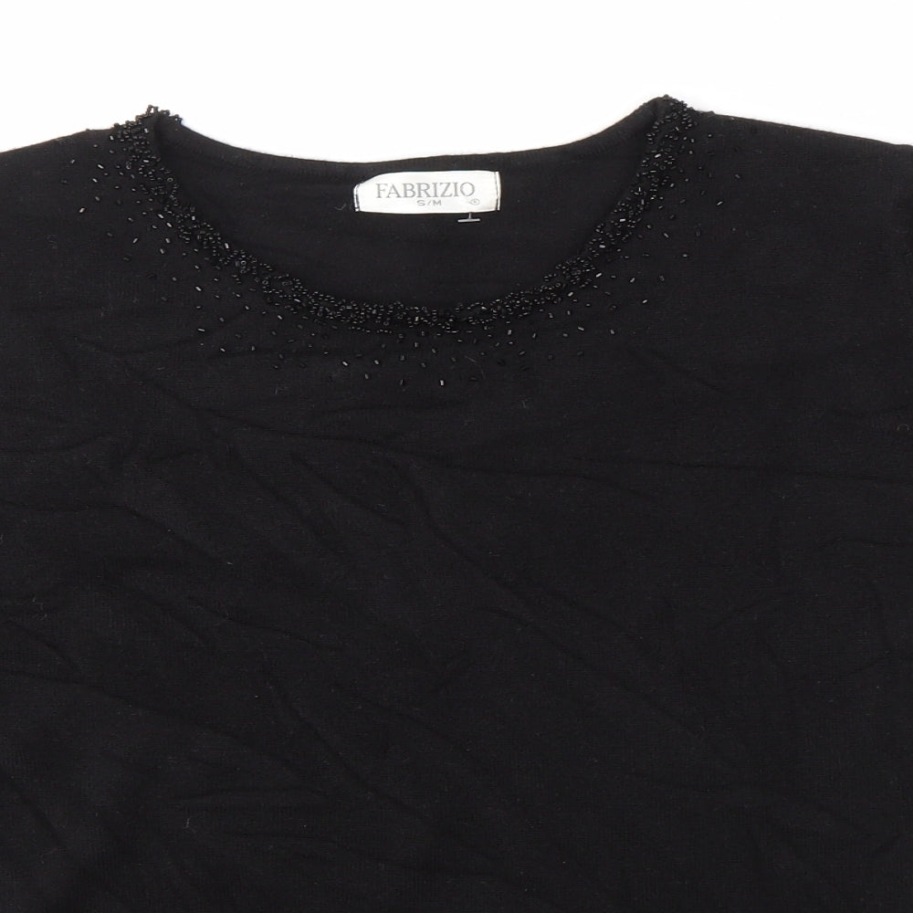 Womens UK Size S Fabrizio Black Pullover Jumper