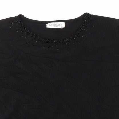 Womens UK Size S Fabrizio Black Pullover Jumper