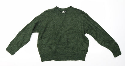 Womens UK Size S H&M Green Pullover Jumper