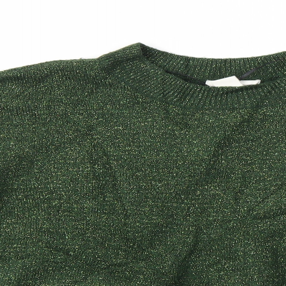 Womens UK Size S H&M Green Pullover Jumper