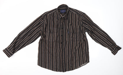 Figaretti Mens Brown    Button-Up Size L