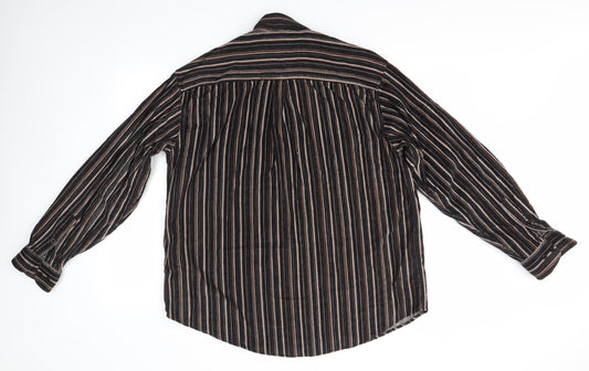Figaretti Mens Brown    Button-Up Size L