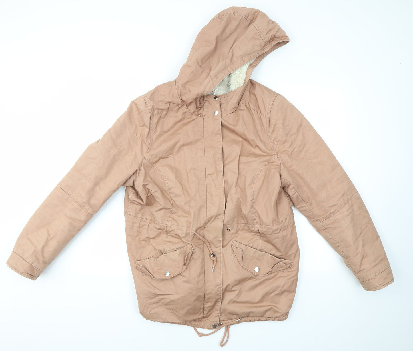 Womens UK Size 12 H&M Brown Overcoat