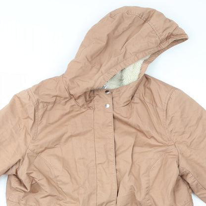 Womens UK Size 12 H&M Brown Overcoat