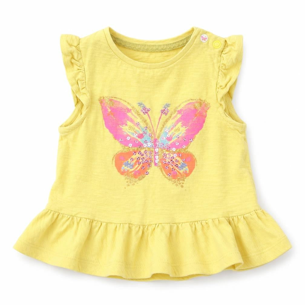 Front view of Mothercare Baby Yellow Basic Blouse, size 9-12, Months