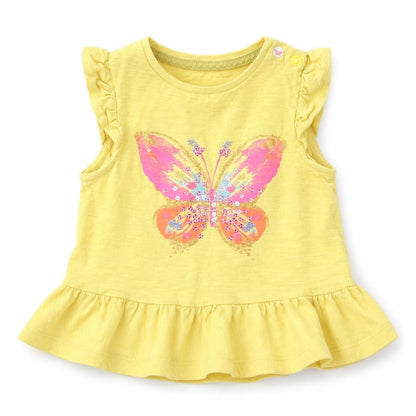 Front view of Mothercare Baby Yellow Basic Blouse, size 9-12, Months