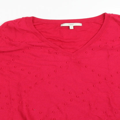 Womens UK Size S NEXT Pink Basic T-Shirt