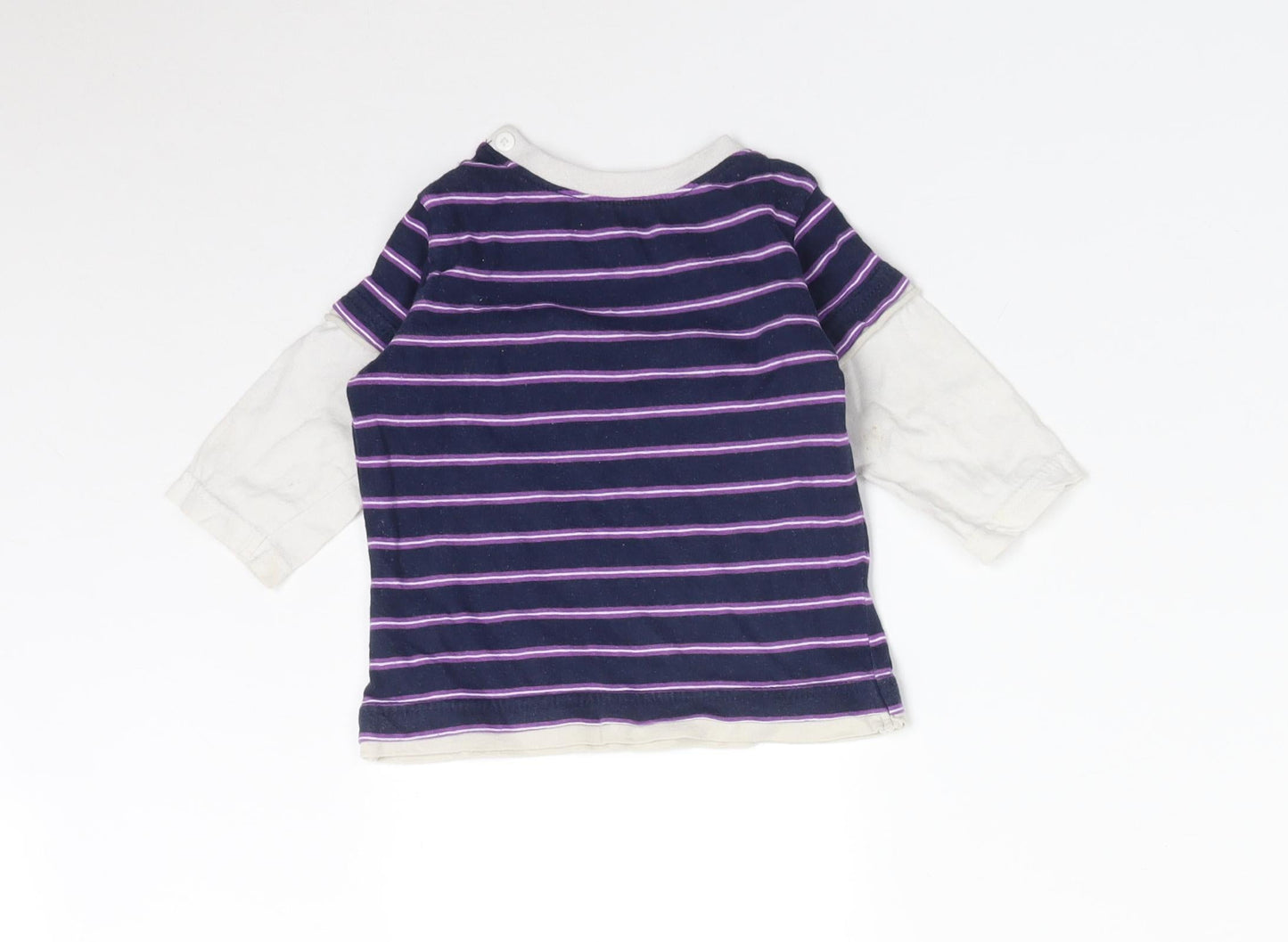 Preworn Baby Multicoloured Striped  Basic T-Shirt Size 6-9 Months  - FOREST TRACK WEST HARBOUR