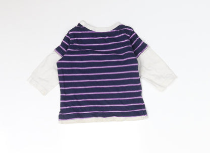 Preworn Baby Multicoloured Striped  Basic T-Shirt Size 6-9 Months  - FOREST TRACK WEST HARBOUR