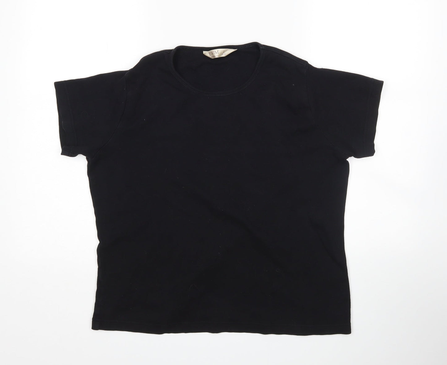Womens UK Size L EWM Black Basic T-Shirt