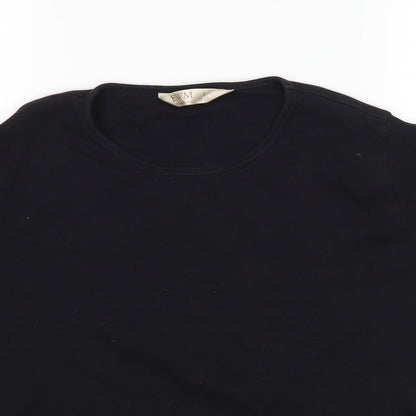 Womens UK Size L EWM Black Basic T-Shirt