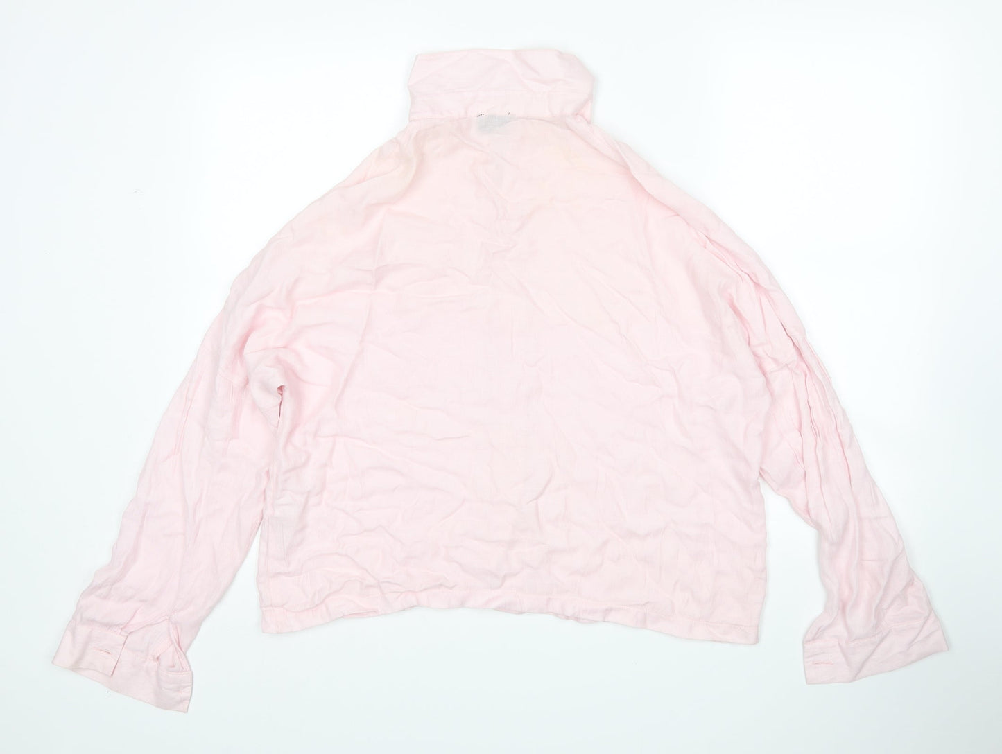 Womens UK Size 14 Topshop Pink Basic Button-Up