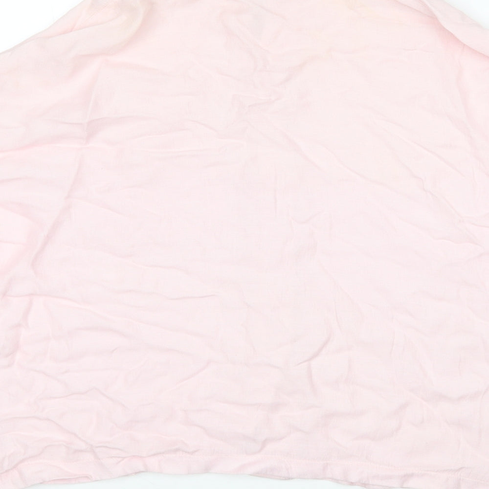 Womens UK Size 14 Topshop Pink Basic Button-Up
