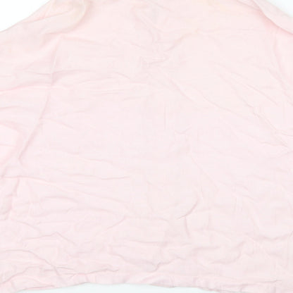 Womens UK Size 14 Topshop Pink Basic Button-Up