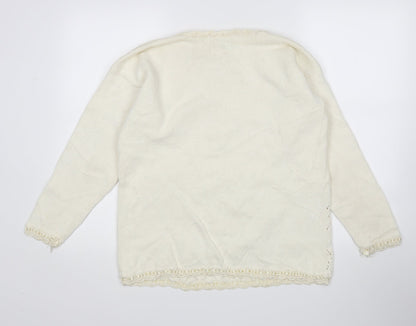 Back view of Partners women’s ivory jumper, size M