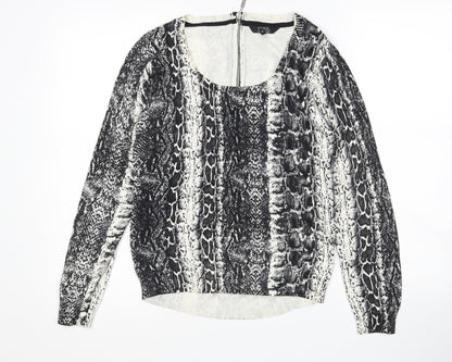 Womens UK Size 12 Star Multicoloured Pullover Jumper