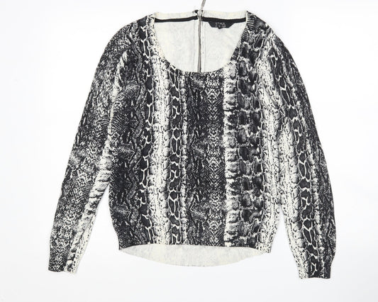 Womens UK Size 12 Star Multicoloured Pullover Jumper